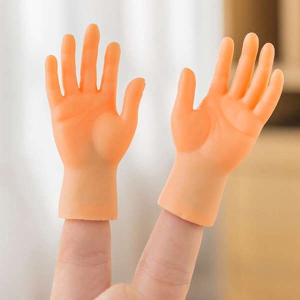 Miniatyr Finger Puppet Tiny Hand Finger Cot Palmeformet Flat Hand Mini Hand Left hand