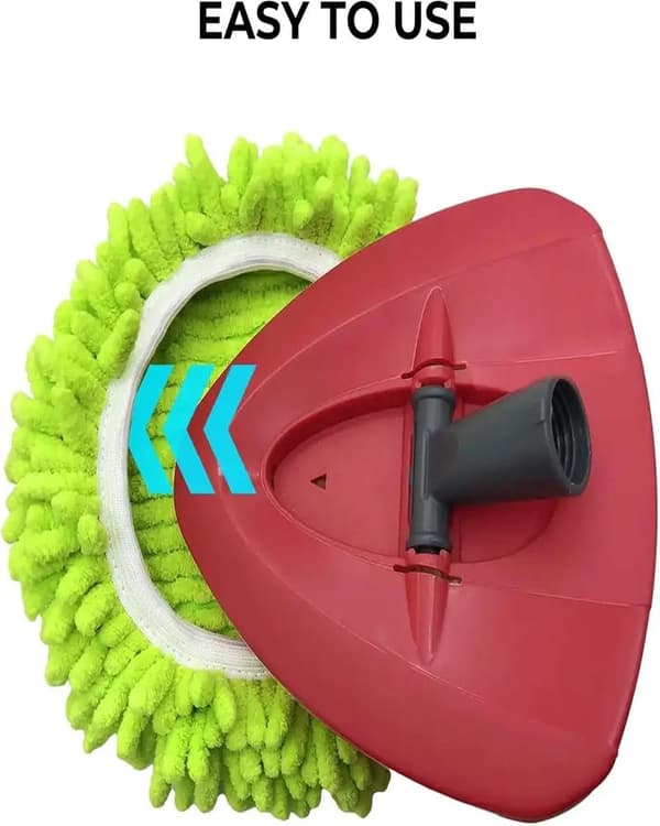 4-pak roterende moppehoveder – Mikrofiber refill til roterende mopper – Grøn