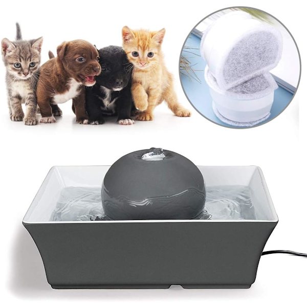 Udskiftning af kulfiltre til PetSafe Drinkwell Avalon, Pagoda, 2 Gallon, Sedona og Seascape springvand, 8-pak springvandfiltre