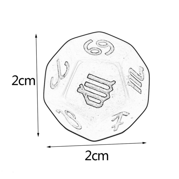 3 stk./sæt Dichromatic D12 Polyhedral Astrologi Terninger til Konstellation