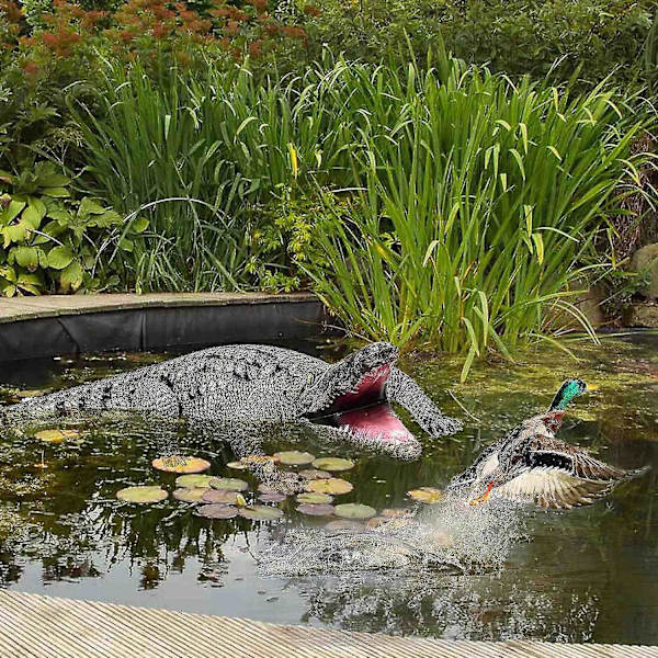 Realistisk oppblåsbar alligatorleke, flott for sumpfestdekorasjoner, krokodillepranks for voksne K