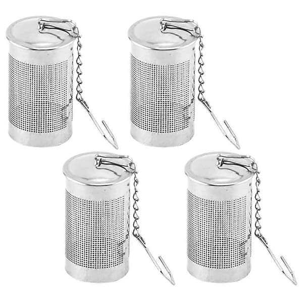 4 stk. husholdnings tebladssi med netdesign, teinfuser i rustfrit stålfilter til tebrygning