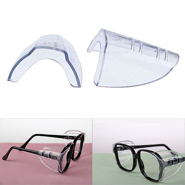 2-pack Glasögon Sidogard Transparent Elastomer Plast Assistent Skyddsglasögon Skydd för Dagligt Liv