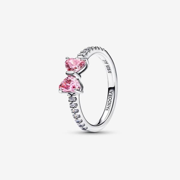 Pandora - Glittrande Rosa Rosettring - Sterlingsilver Circumference: 52mm
