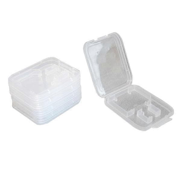 5 st minnesfodral i plast för / Kingston / Transcend / SD Micro SD T-Flash (transparent)