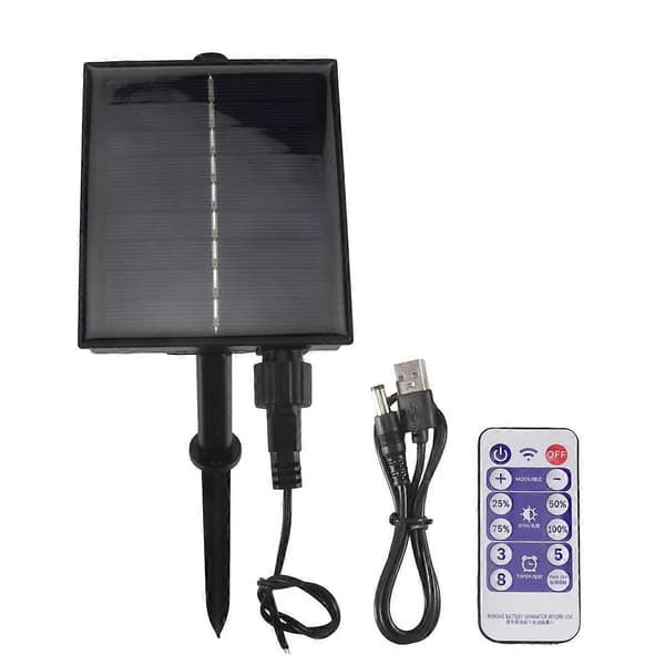 1200mAh Solpanel Kontrolboks Sæt Lithium Batteripanel Black