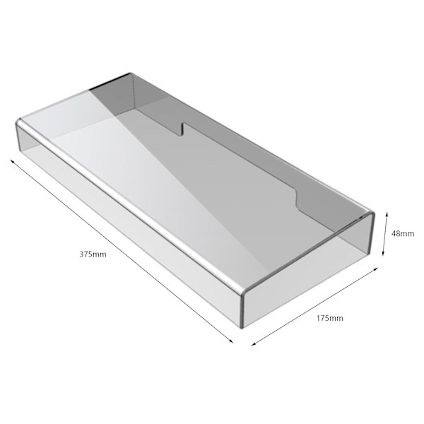 Tangentbordsdammskydd Transparent Stark Akryl Tangentbordsöverdrag Lätt Att Rengöra Skrivbordstangentbord 375x15 White