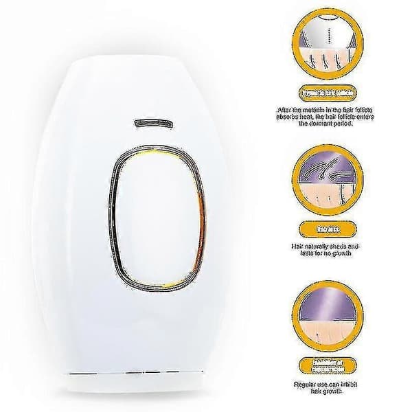 IPL Laser Hårfjerningshåndsett Permanent Laser Hårfjerning Hjemme Permanent Hårfjerning For Kvinner Og Menn White EU Plug
