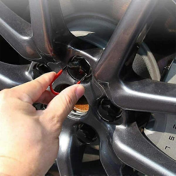 for Tesla Hjulkapselsett Senter Navkapselsett Hjulkapselmutterdeksel Senter Modifikasjon Navkapsel for Model Y Mode 3 Mode S Mode X