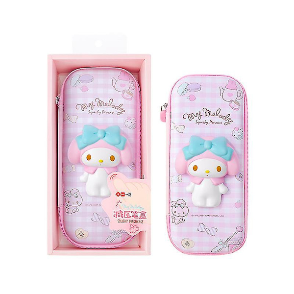 Pu Suuri Kapasiteetin Kynäkotelo Kawaii Hellokitty Cinnamoroll Melody Koulun Kynät Laukku Kynäkotelo Tarvikkeet Paperitavarat A4