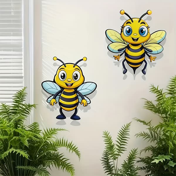 Anti-Lost kortpung RFID-blokerende punge SORT STYLE2 STYLE2 Sort style2-style2 Sort Model A Metal Bee (2pcs)