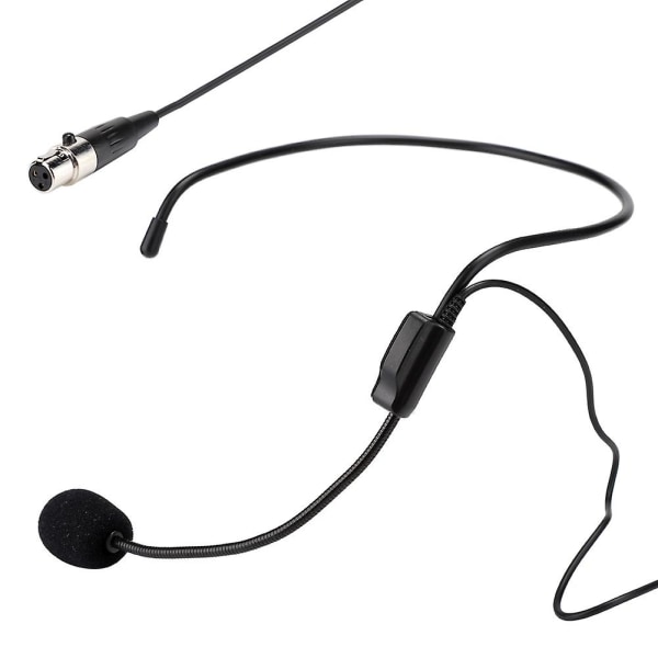 Mini XLR 3 Pins Ta3f Plugg Profesjonelt Trådløst Hodebånd Mikrofon Headset Mikrofon