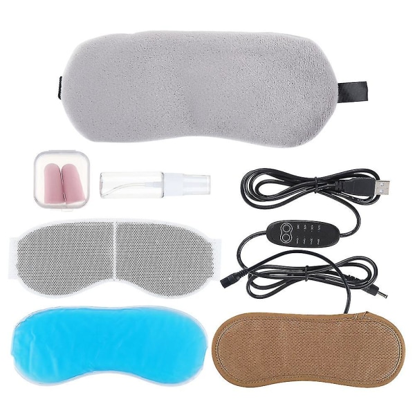 Lavender Steam Hot Compress Eye Mask USB Vakiolämpötila Kylmä Lämpö Pakkaa silmämaski