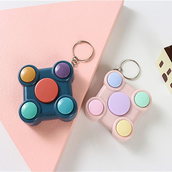 Sajy Mini Fidget Dimple Keychain Toy Baby Sensory Toys Memory Trainer 2pc