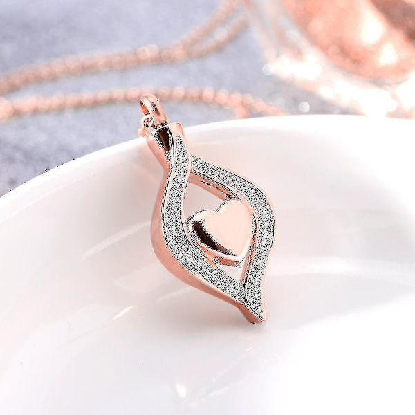 Bästsäljande Locket Skruvhjärta Kremering Minnesurna Rhinestone Halsband Smycken Keepsake Hänge Changzhao