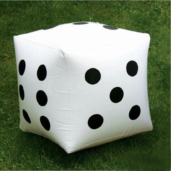 28cm Jumbo Stor Oppblåsbar Terning Prikk Diagonal Gigant Leke Fest Luft