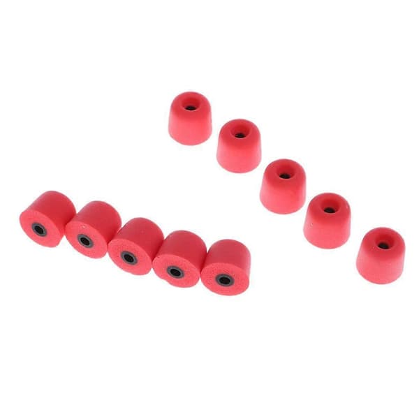 10x 3,0 mm Eard Memory Foam Ørepropper til In-Ear Hovedtelefoner Sort red