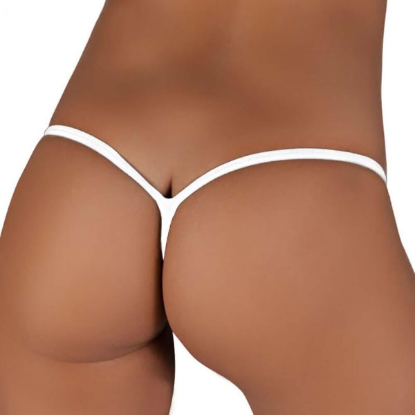Naisten seksikkäät alushousut Mini stringit Micro G-string Alusvaatteet Alushousut Alusvaatteet Alushousut White M
