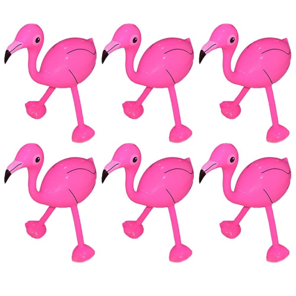 6 kpl puhallettavat vaaleanpunaiset flamingot puhallettavat flamingo-juhlatarvikkeet havaijilaiseen juhlaan