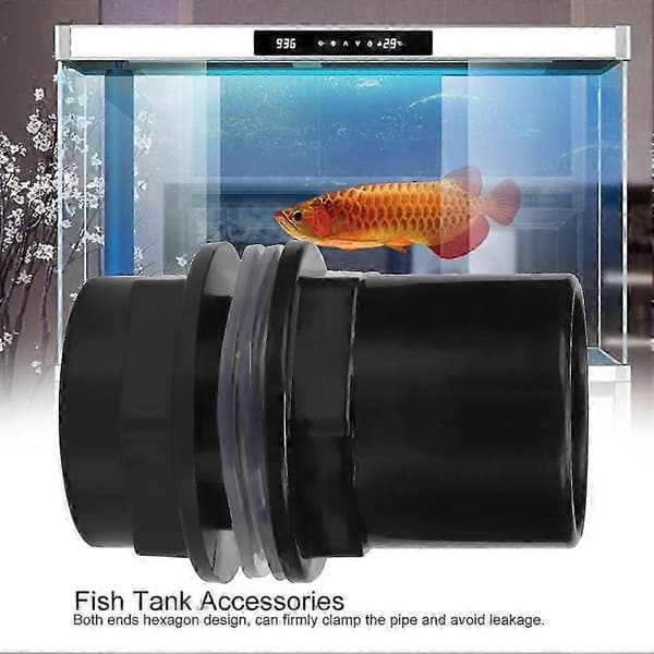 PVC Akvarium Vandrør Samling Lige Rørforbinder 5 Stk. Akvarietilbehør 40mm