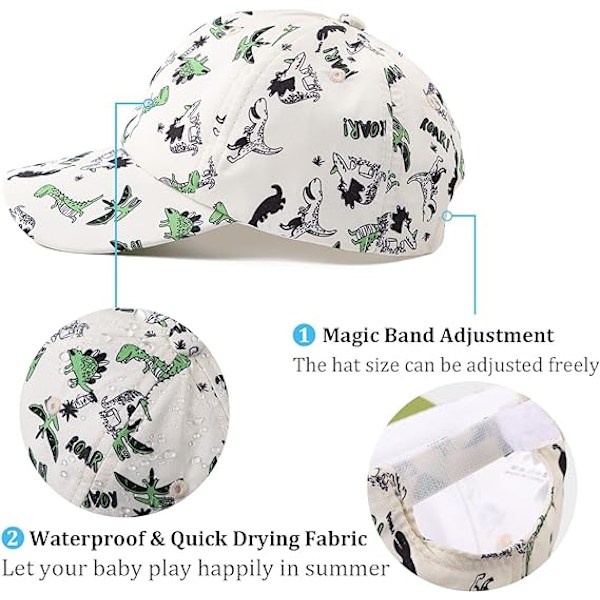 Klassisk baby baseball keps dinosaurie pojkar flickor solhatt bomull vår sommar barn visirhattar