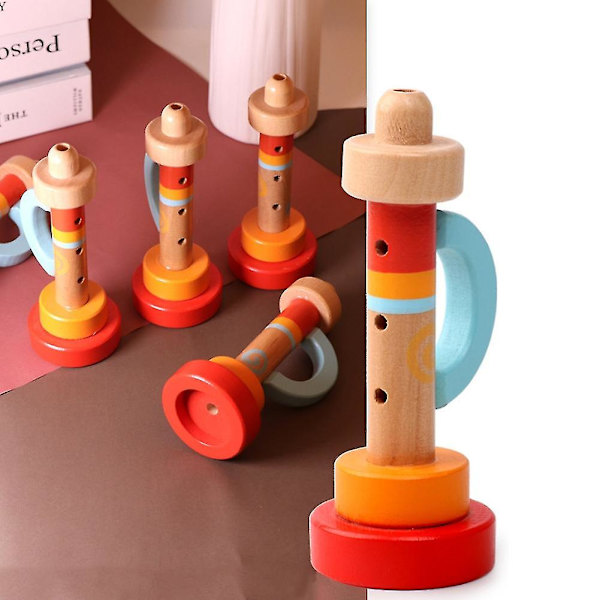 Træfløjte Trompet Bærbar Musikinstrument Baby Tidlig Læring Legetøj Kaesi