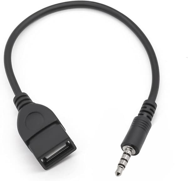USB til Jack-adapter USB 2.0 til 3,5 mm hann auxiliary stereo lyduttak (2 stk)