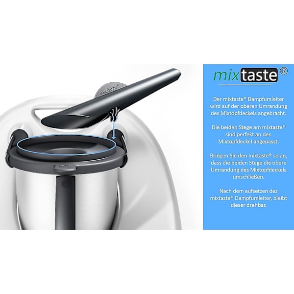 Höyrynjohdin Thermomix TM5, TM6, TM Friend -malleihin, suojattu ylivuodon estolla, höyryn ohjauslisävaruste, tarvikkeet, takka, F