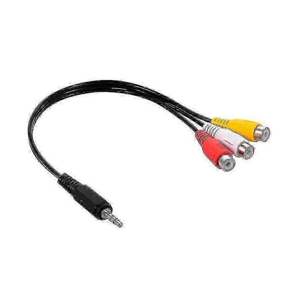 3,5 mm Jack til 3 RCA o Videokabel Hann til 3 RCA Hunnplugger Høykvalitets AV-adapterkabel