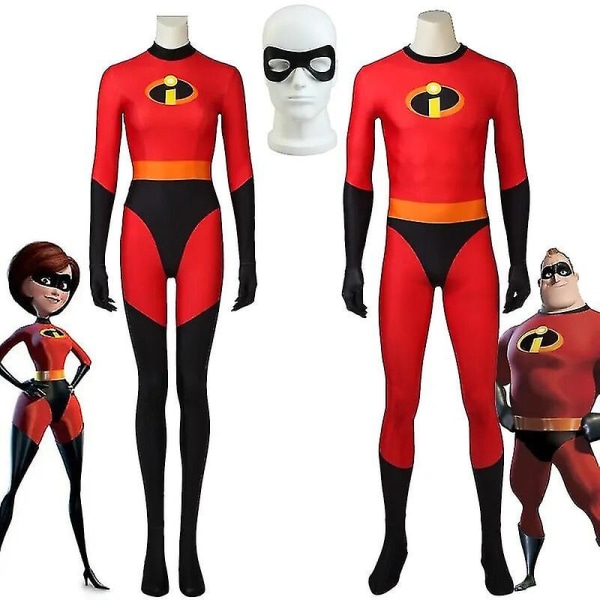 The Incredibles Costume Suit Halloween Party Carnival Hög kvalitet woman 160