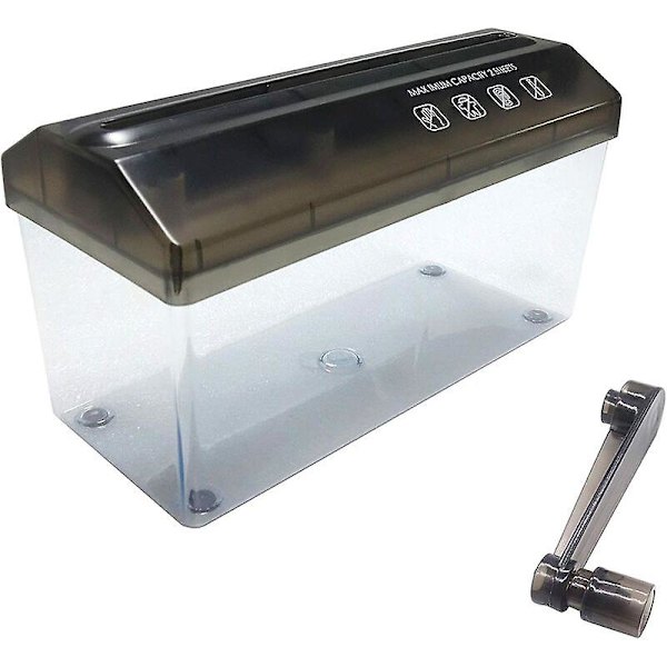 A4-papirshredder, manuell dokumentshredder for kontor, skole, hjem, bærbar shredder for papir og dokumenter