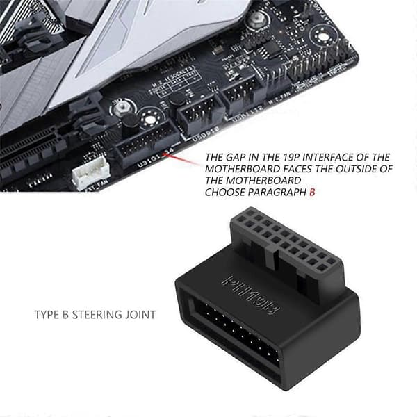 PH19B USB 3.0 Internt Header Konverter til Computer Bundkort