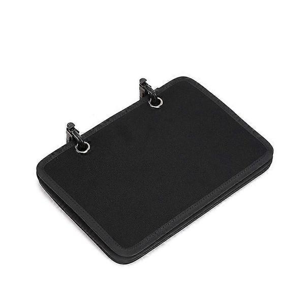 Patch Display Holder Panel Flip- Page Patch Book Patches Binder Organizer for Military Hook and Loop Emblems, 1 sett D- black