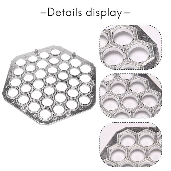 Degknyckare för dumplings, ravioliform för ryska pelmeni, köttform i metall