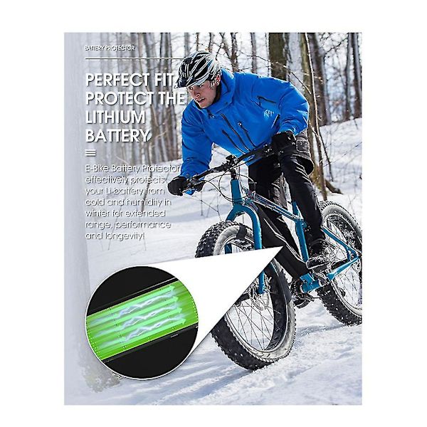 E-sykkelbatteri Nylon Fiber Beskyttelsesdeksel, E-sykkelbatteribeskyttelse for integrert rammebatteri