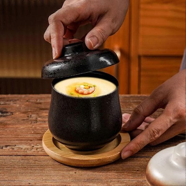 Äggkoppar med lock Diskmaskin Chawanmushi Dessertkoppar för sopptillverkning D