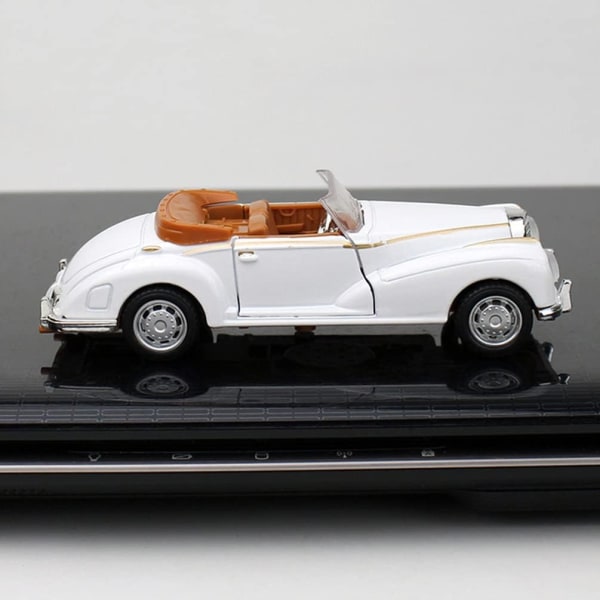 Vintage bilmodell, formgjutna modellbilar Metallkarossdörr öppnad svart retro bilmodell leksak Heminredning Klassisk bilfigur