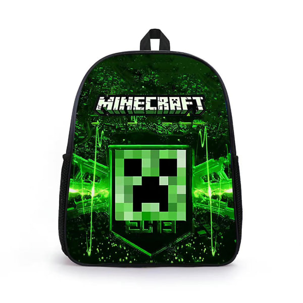 Minecraft 3D-trykt barneskole ryggsekk Tilbake til skolen-veske Stor kapasitet Student Ryggsekk