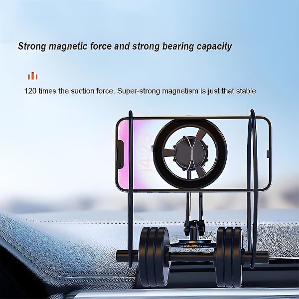 Universal 360 Pro magneettinen imupuhelinteline autoon, 2kpl kojelaudan tuulilasi Magneettinen autopuhelinpidike säädettävällä varrella