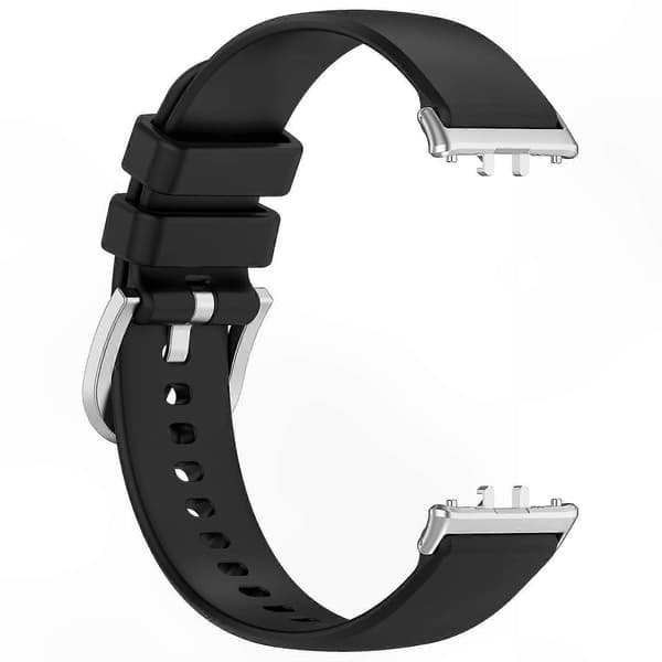 Blød silikone erstatningsrem til fitness-tracker-kompatible enheder Black