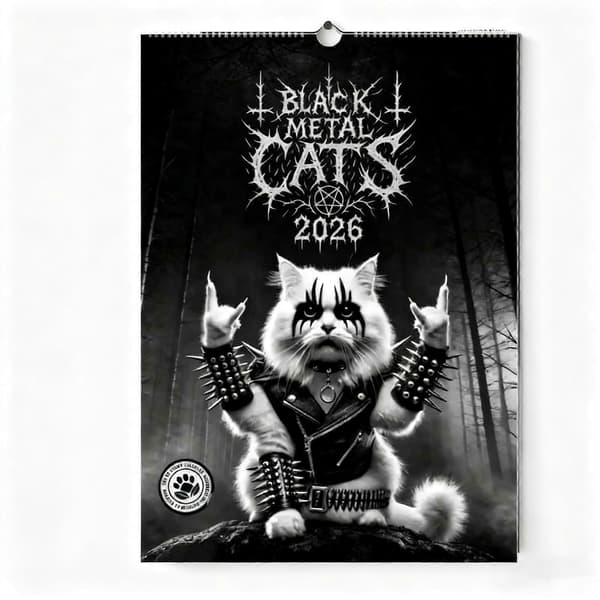 Svarta Metallkatter 2026 Kalender