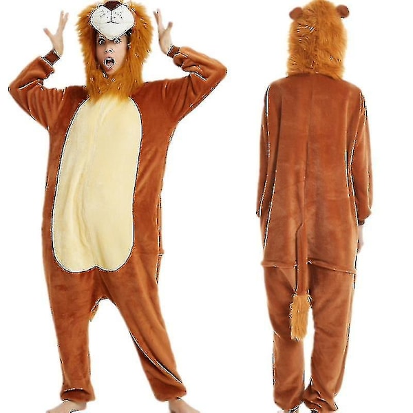Løve Pyjamas Dyre Onesie Unicorn Pyjamas Pegasus Kostume Kigurumi Pyjamas Halloween Cosplay XL