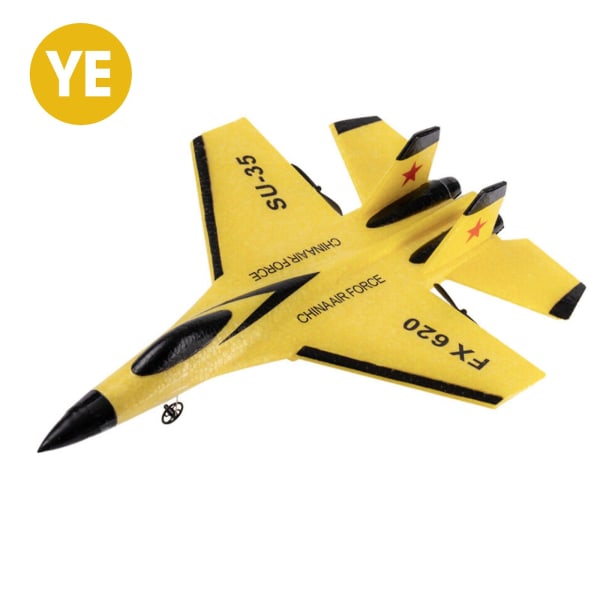 2,4 g fjernkontroll flyglider fly Su-35 flymodell Epp for barn Gutt Yellow
