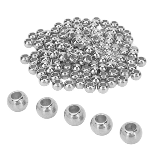 200 st Hartspärlor Bred Användning Glansig Yta Robust Hållbar Livfull Färg Hantverkspärlor för Smycken Kläder Väska 12mm Silver