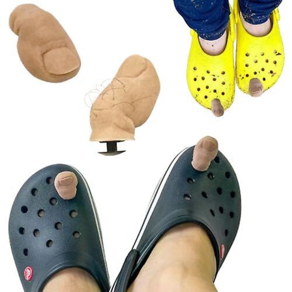 Croc Toes Charm Clogs Crocs Skor Dekoration Tillbehör Roliga Nyheter Kreativa Gåvor