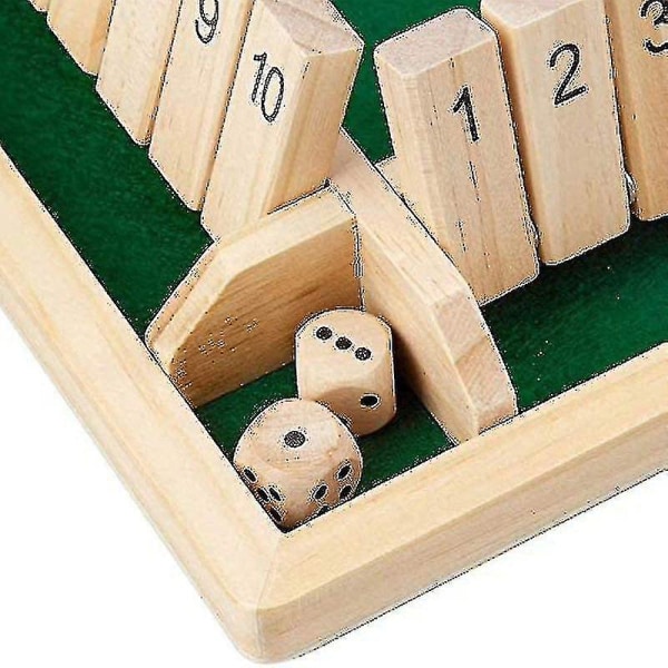 Trettbrett i tre, 4 spillere Shut The Box terningspill