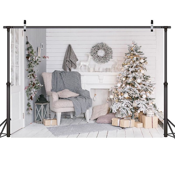 7x5ft God Jul Julegave Bakgrunn Hvit Varm Scene Bakgrunn Vinyl Fotografi Bakgrunn For Julefest Fest Studio Rekvisita