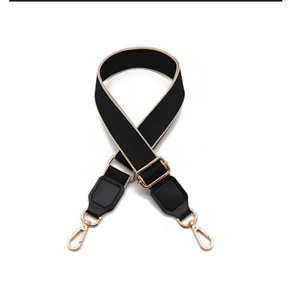 Adjustable Bag Strap Black, Wide Shoulder Strap, Handbag