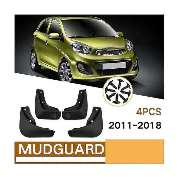4 kpl Auton Läpät Picanto 2011-2018 Mudguards Guard Flap Splash Flaps Tarvikkeet