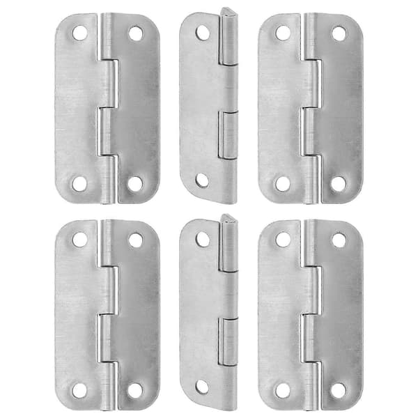 Fryseboks Hængsel Rustfrit Stål Køler Reparation 6 stk. Sølv 4,9 mm Hul Diameter Rektangulær Silver 6x3.2cm